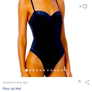 NWOT Fleur du mal velvet bodysuit
